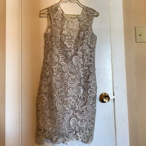Silver lace dresss